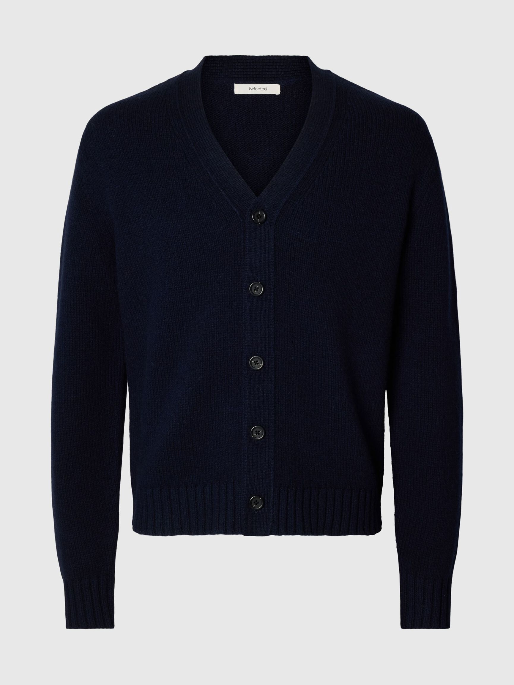 RELAXED FIT ULDBLANDING CARDIGAN, Sky Captain, highres