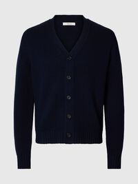 RELAXED FIT ULDBLANDING CARDIGAN, Sky Captain, highres