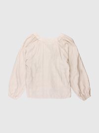 VISCOSE BLEND V-NECK BLOUSE, Birch, highres