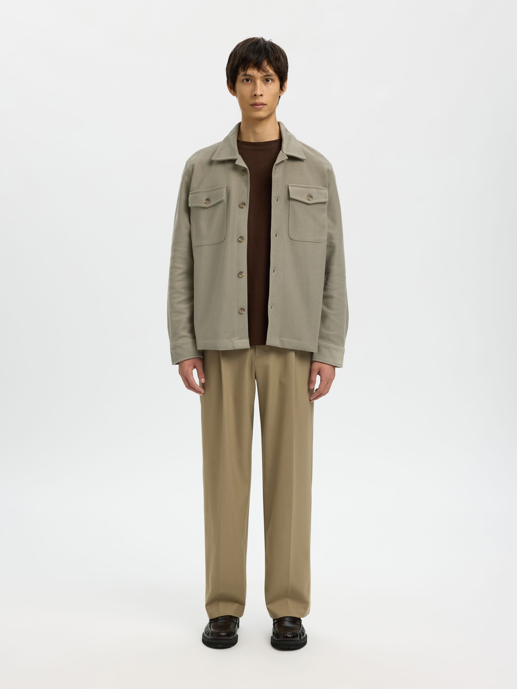 REGULAR FIT OVERSHIRT, Vetiver, highres