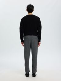 LAINE MÉLANGÉE PANTALON À COUPE EFFILÉE, Dark Grey, highres