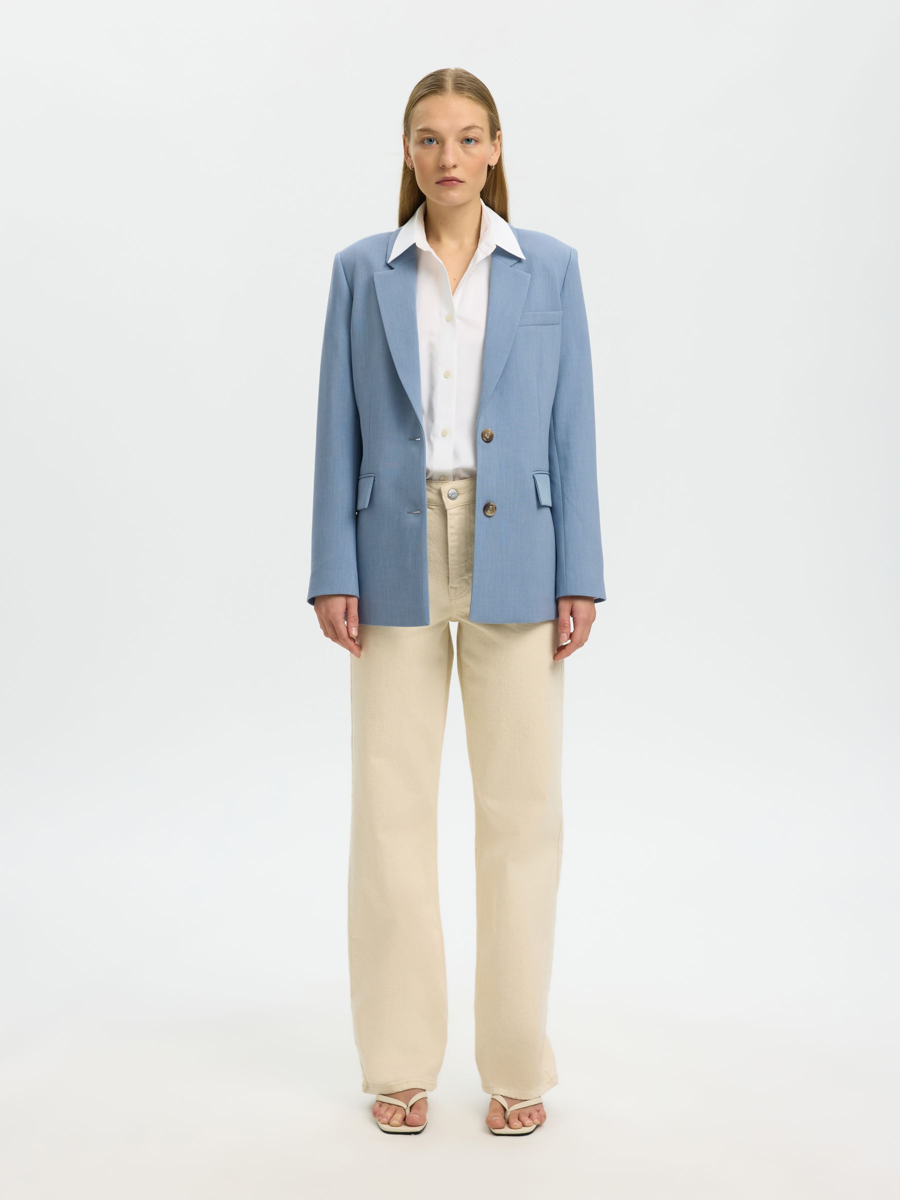 CLASSIC FIT BLAZER, Dusty Blue, highres
