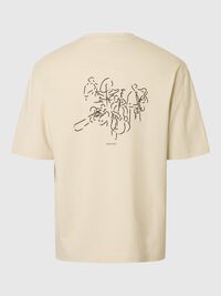 TRYCKTA T-SHIRT MED RUND HALSRINGNING, Angora, highres