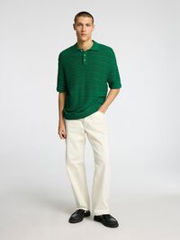 KURZÄRMELIGES POLOHEMD AUS STRICK, Verdant Green, highres