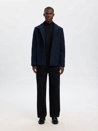 WOOL BLEND JACKET, Sky Captain, highres