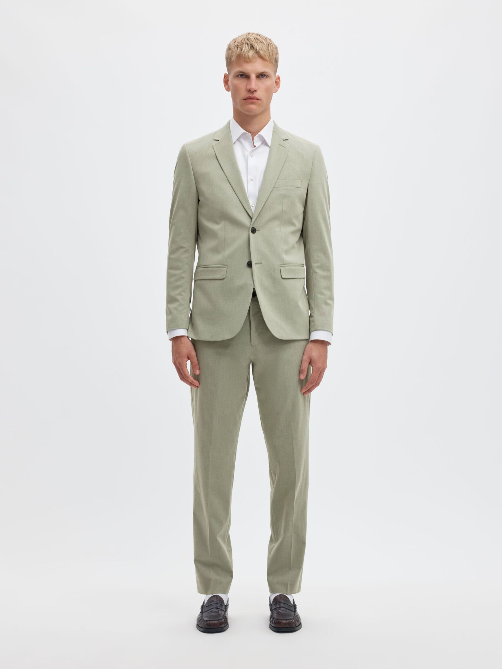 VISKOSEMIX SLIM FIT BLAZER, Aqua Gray, highres