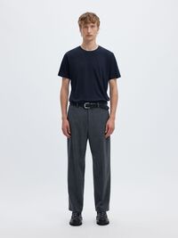 COTTON SLUB T-SHIRT, Navy Blazer, highres