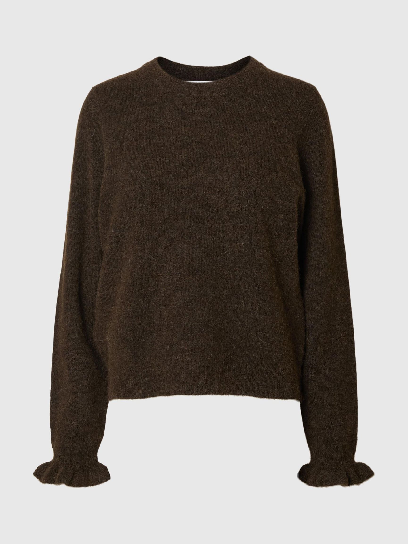 WOLLGEMISCH RÜSCHENÄRMEL PULLOVER, Delicioso, highres