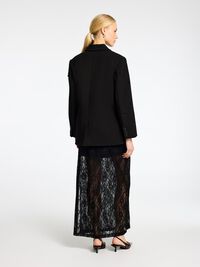 VERZIERTER ZWEIREIHIGER BLAZER, Black, highres