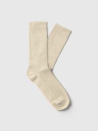 COTTON BLEND SOCKS, Whitecap Gray, highres