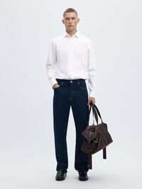 SLIM FIT STRETCH SHIRT, Bright White, highres
