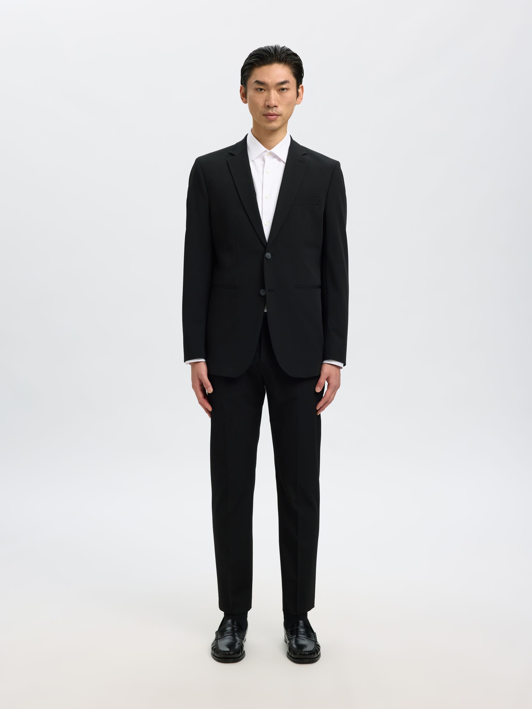 SLIM FIT STRETCH SHIRT, Bright White, highres