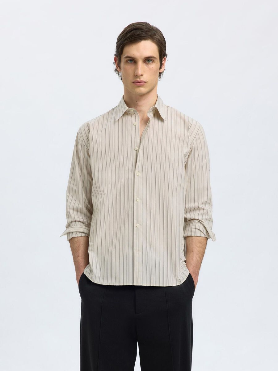 Selected RELAXED FIT OVERHEMD MET LANGE MOUWEN, Oatmeal, highres - 16096899_Oatmeal_1165865_003.jpg