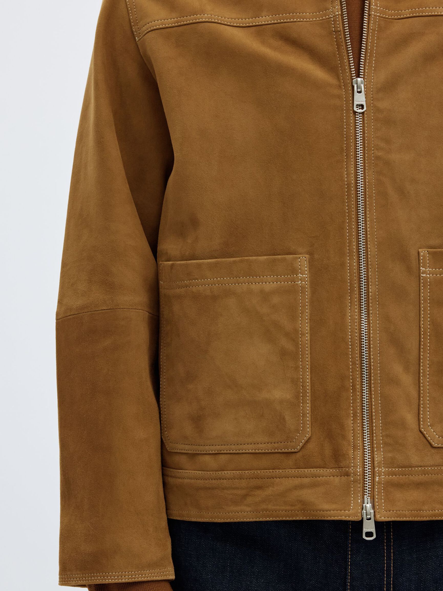 SUEDE JACKET, Monks Robe, highres