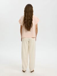 COTTON SHORT SLEEVED TOP, Pale Dogwood, highres