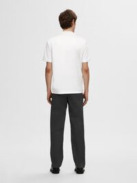 ZIPPER POLO SHIRT, Cloud Dancer, highres