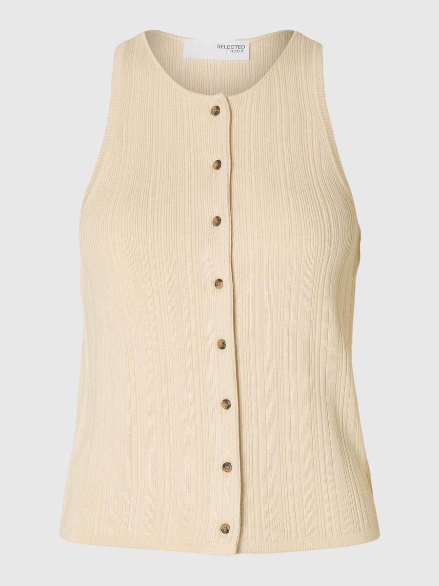 Product tile image - PRENDA DE PUNTO TOP SIN MANGAS, Birch | 16097536_Birch