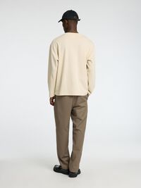 LOOSE FIT LANGÆRMET T-SHIRT, Oatmeal, highres