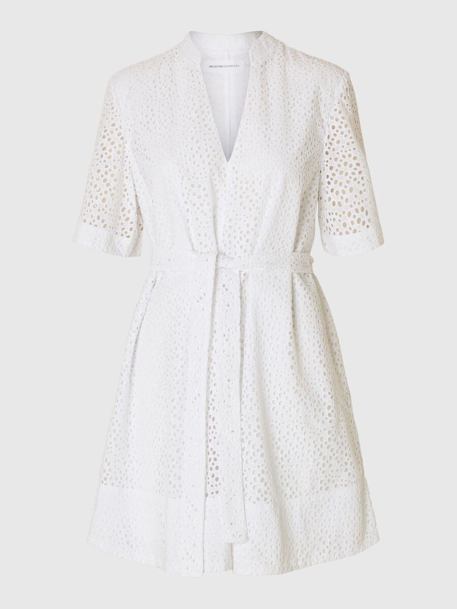 Selected BRODERIE ANGLAISE MINI JURK, Bright White, highres - 16097775_BrightWhite_001.jpg