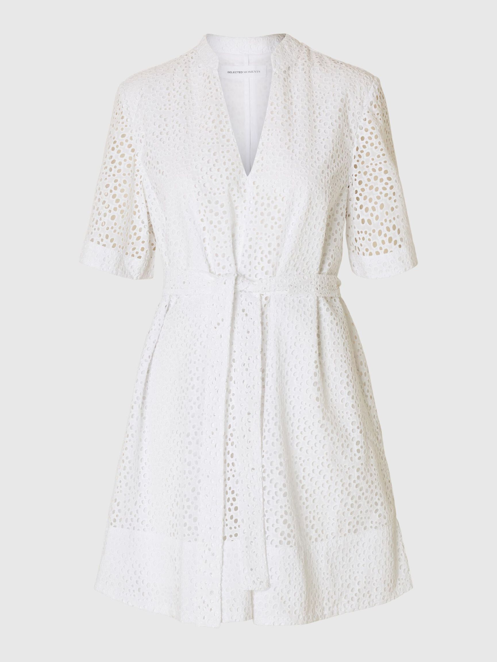 BORDADO INGLÉS VESTIDO MINI, Bright White, highres