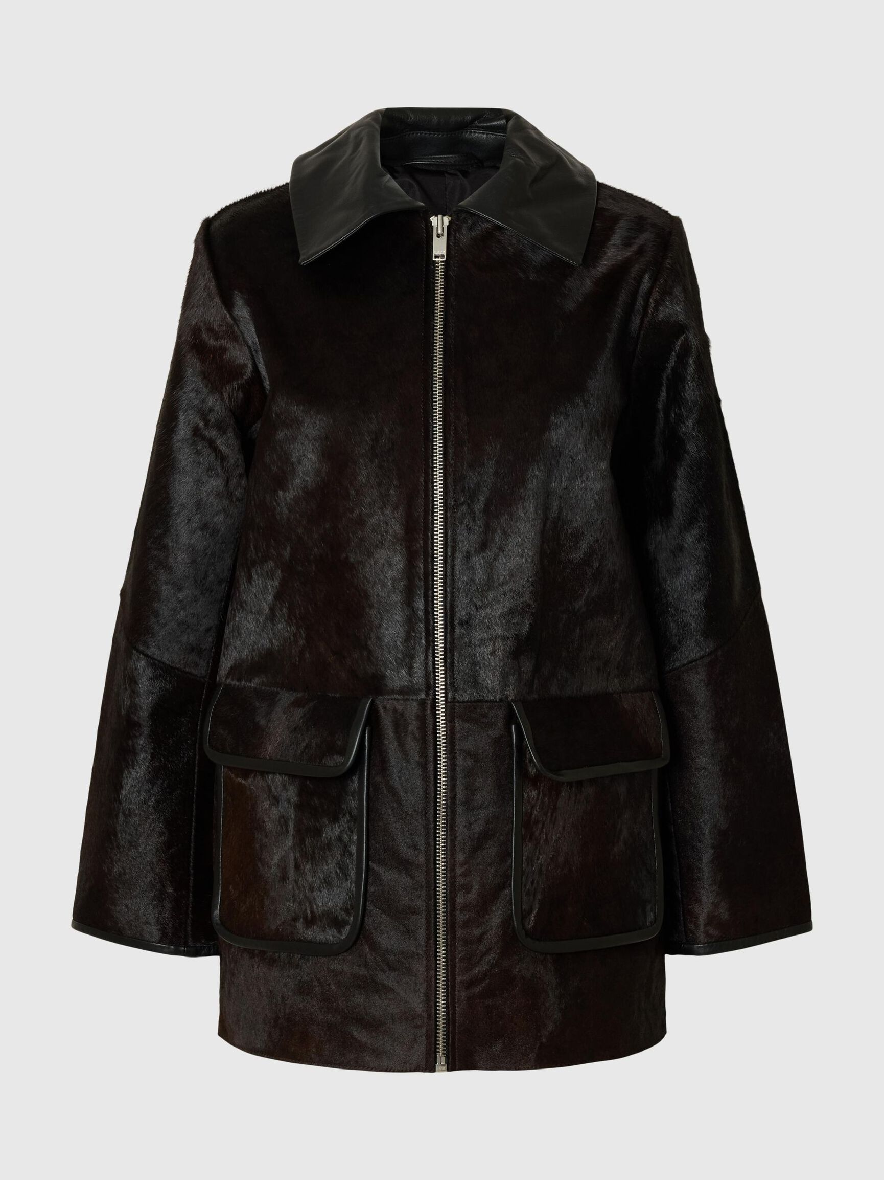 COW LEATHER JACKET, Delicioso, highres