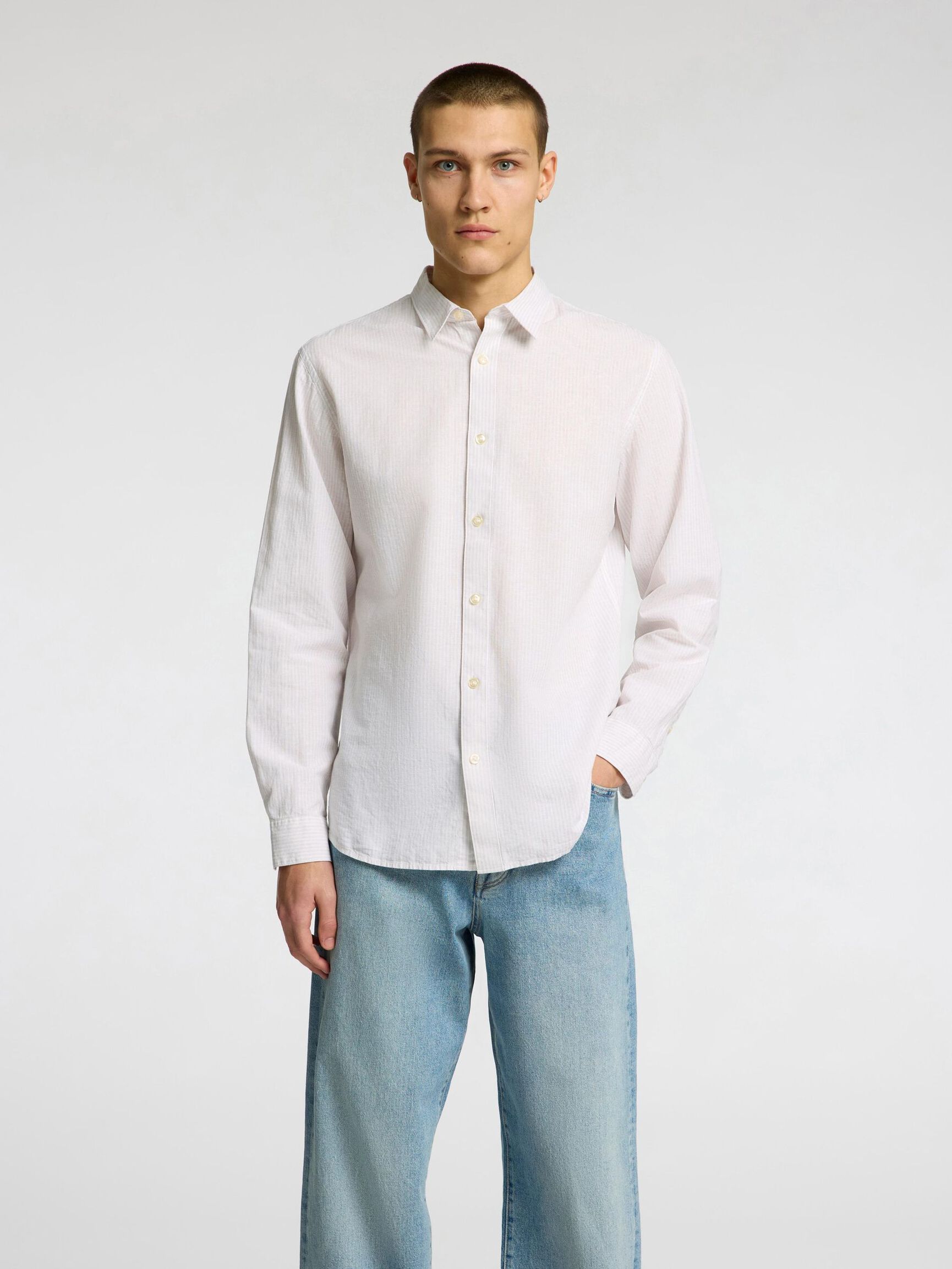 COUPE SLIM CHEMISE, Pure Cashmere, highres