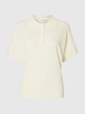 Selected KURZARM POLOHEMD AUS STRICK, Birch, highres - 16099120_Birch_001.jpg