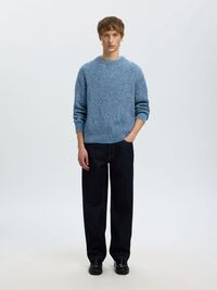 100% COTTON PULLOVER, Blue Horizon, highres