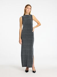 GLITZER MAXIKLEID, Black, highres