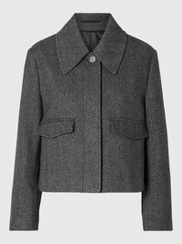 CLASSIC WOOL BLEND JACKET, Volcanic Ash, highres