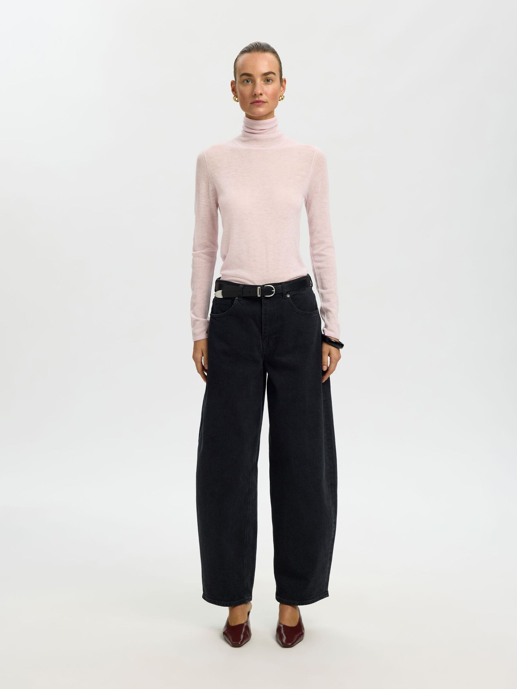 MERINO WOOL TURTLENECK, Winsome Orchid, highres