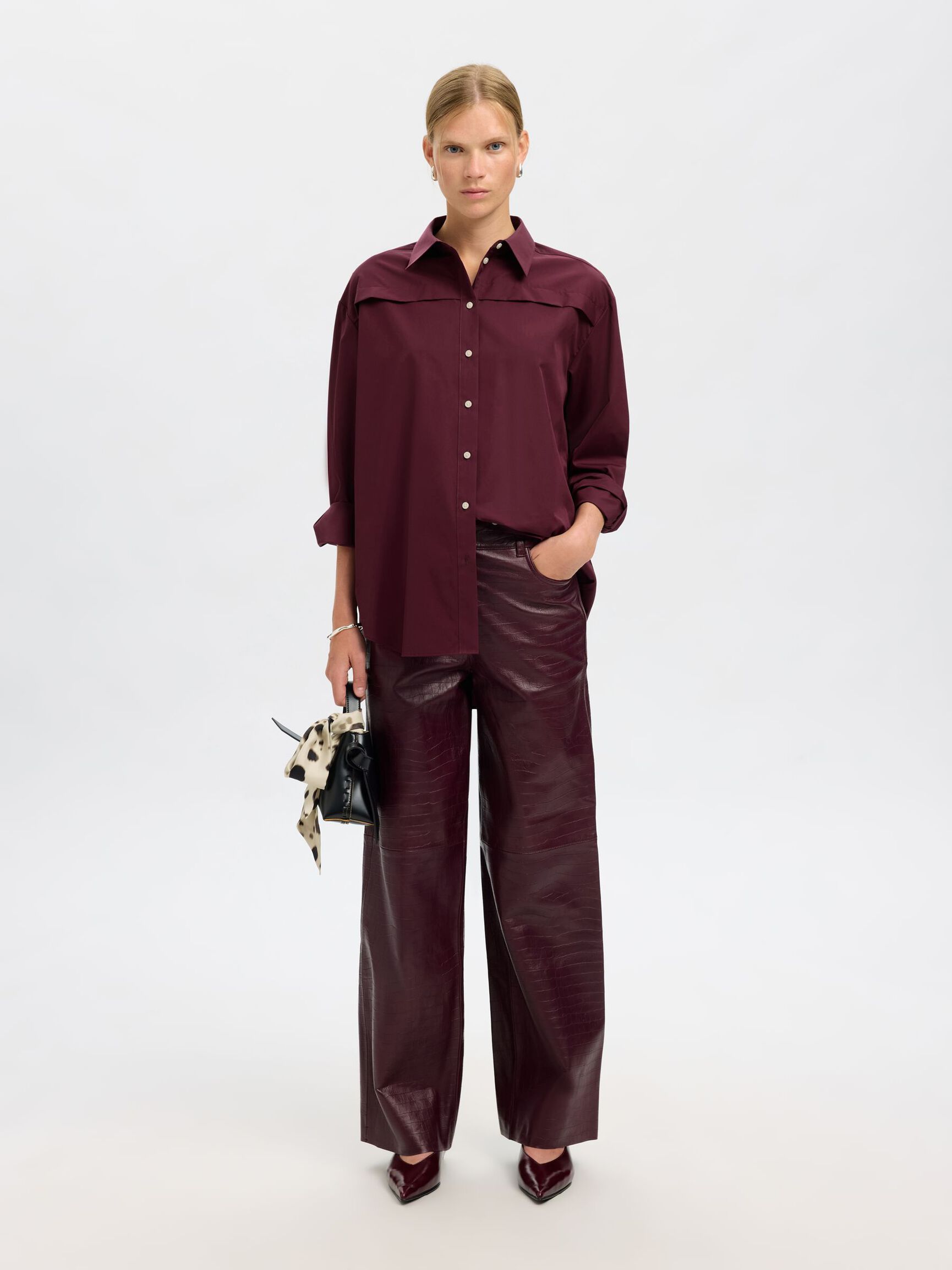 OVERSIZED KATOEN OVERHEMD MET LANGE MOUWEN, Fig, highres