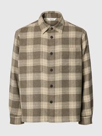 REGULAR FIT OVERSHIRT, Oatmeal, highres