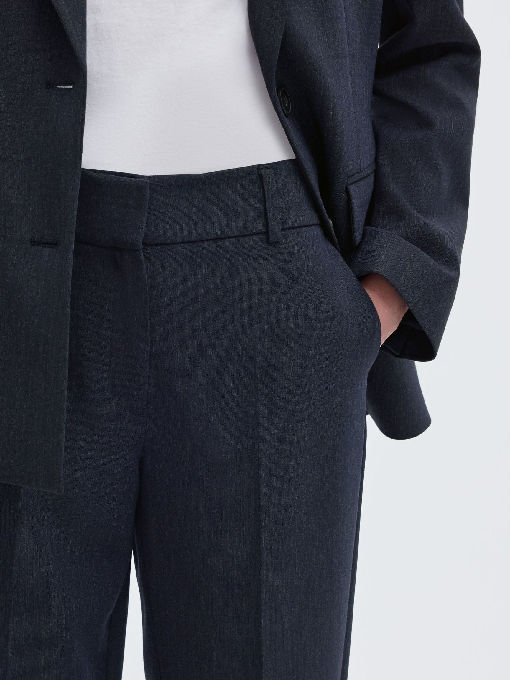 VISCOSEMIX CROPPED BROEK, Dark Sapphire, highres