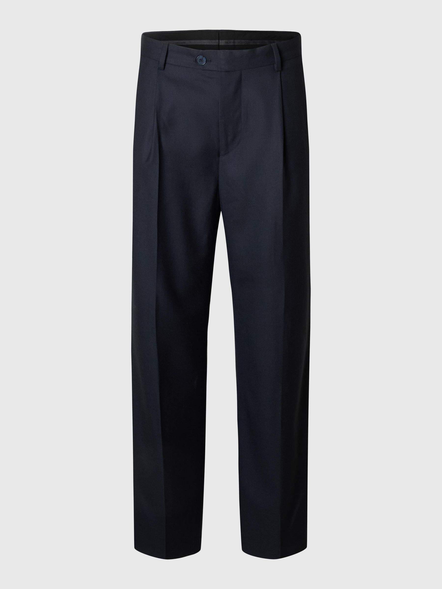 WOLLMIX LOOSE FIT HOSEN, Dark Navy, highres