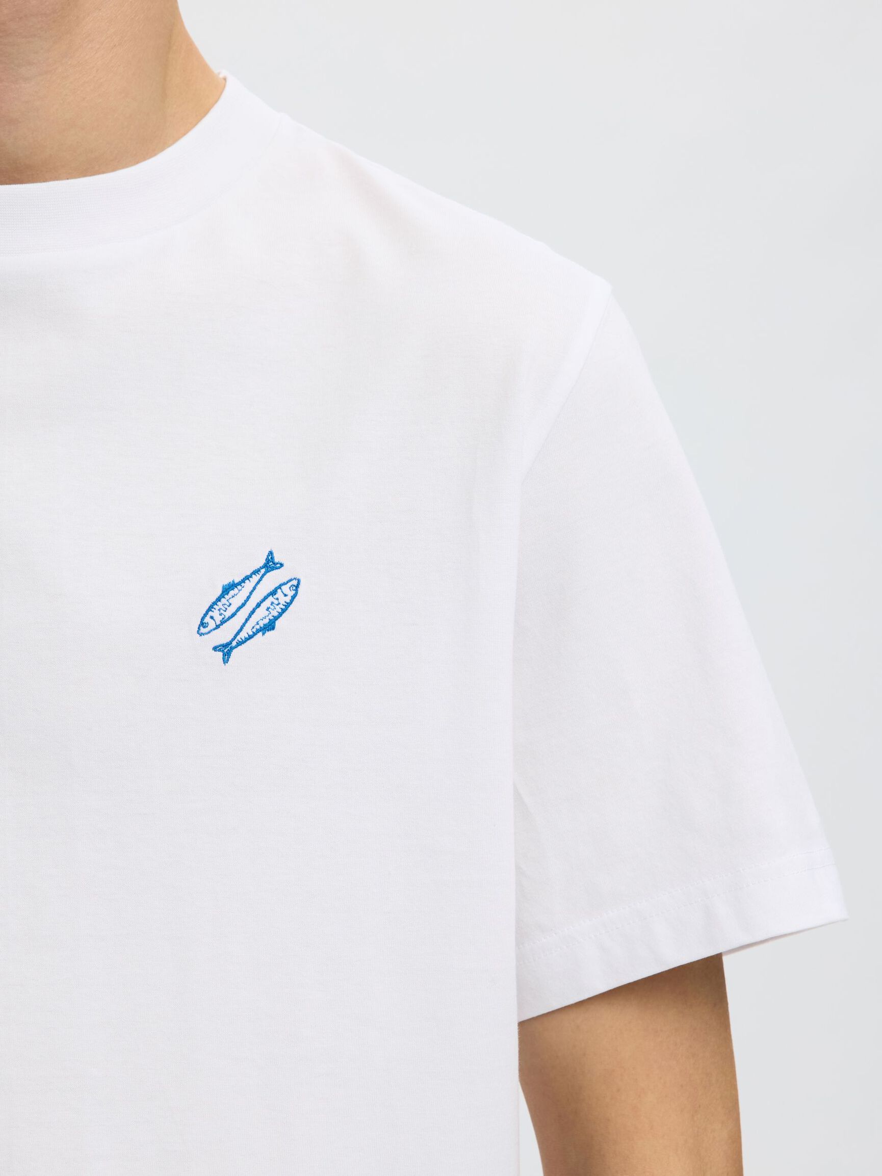 EMBROIDERED T-SHIRT, Bright White, highres