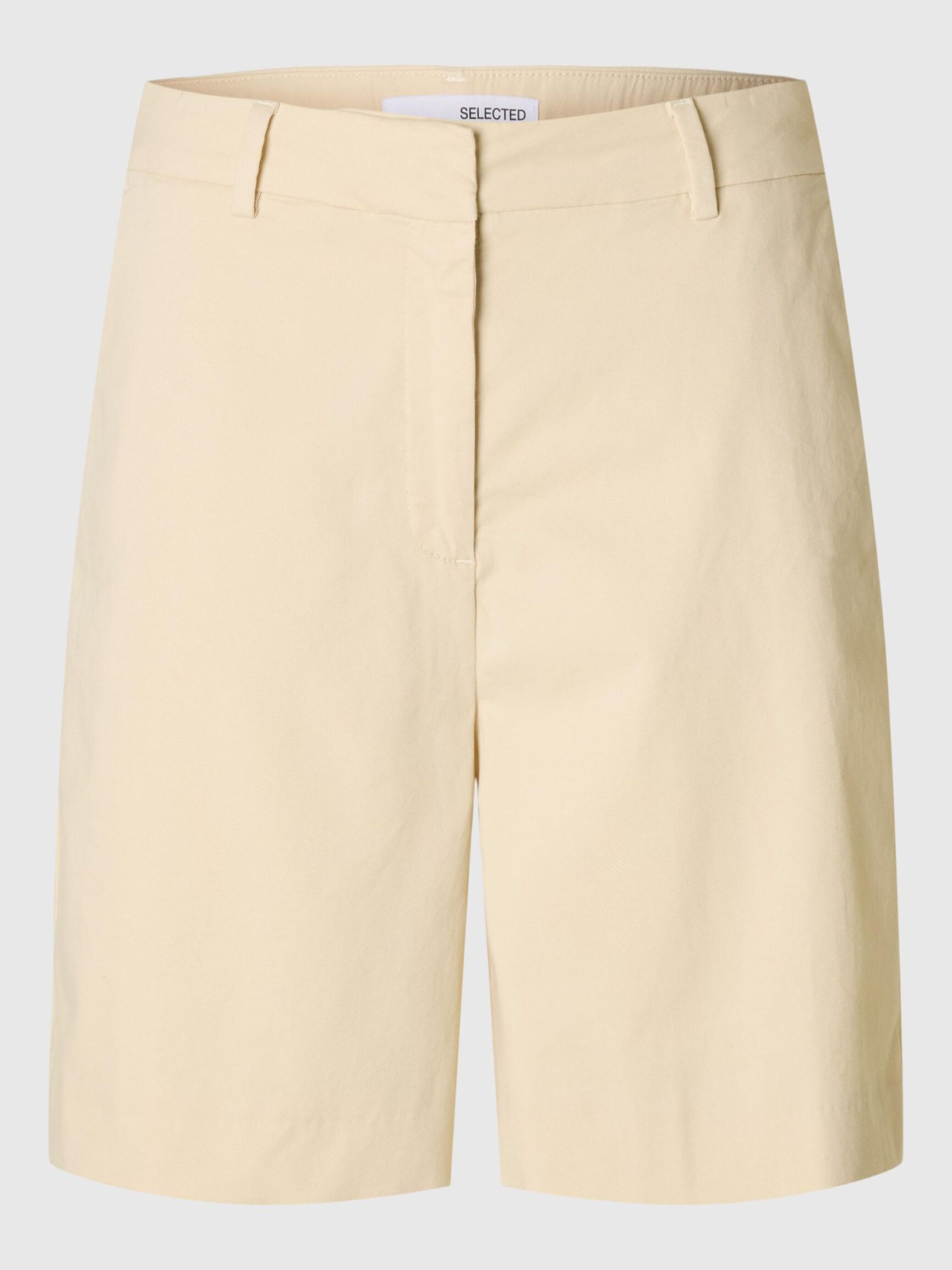 VID PASSFORM SHORTS MED HÖG MIDJA, Birch, highres