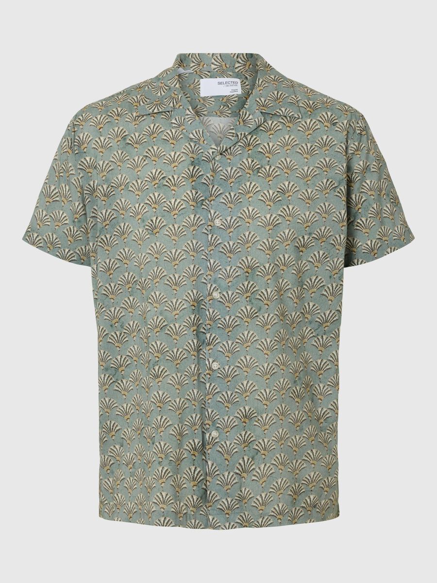 Selected CUBAN COLLAR SHIRT, Iceberg Green, highres - 16084639_IcebergGreen_1165940_001.jpg