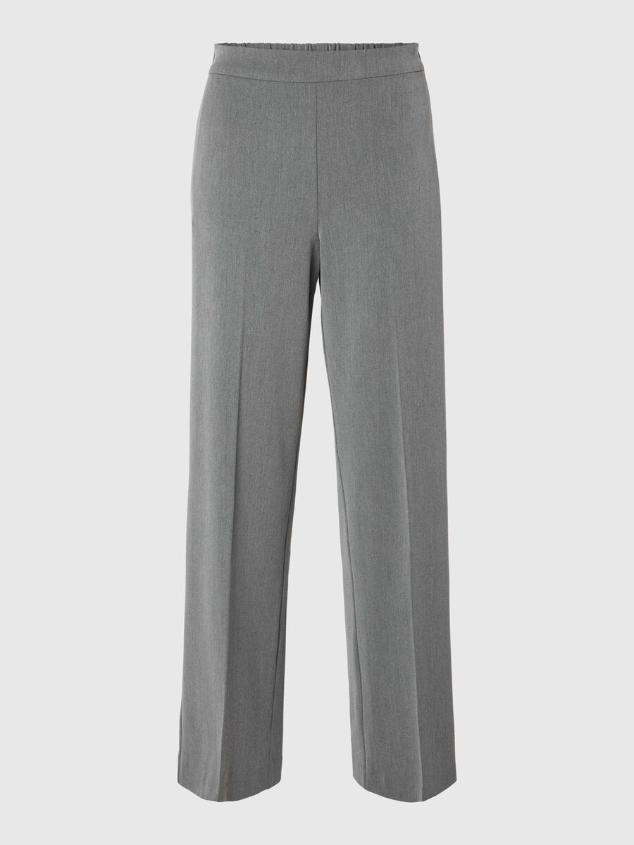 Selected WIDE FIT TROUSERS, Medium Grey Melange, highres - 16094122_MediumGreyMelange_001.jpg