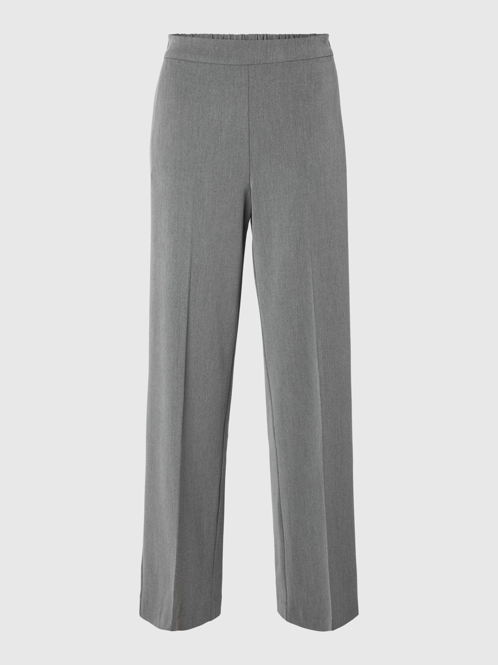 WIDE FIT TROUSERS, Medium Grey Melange, highres