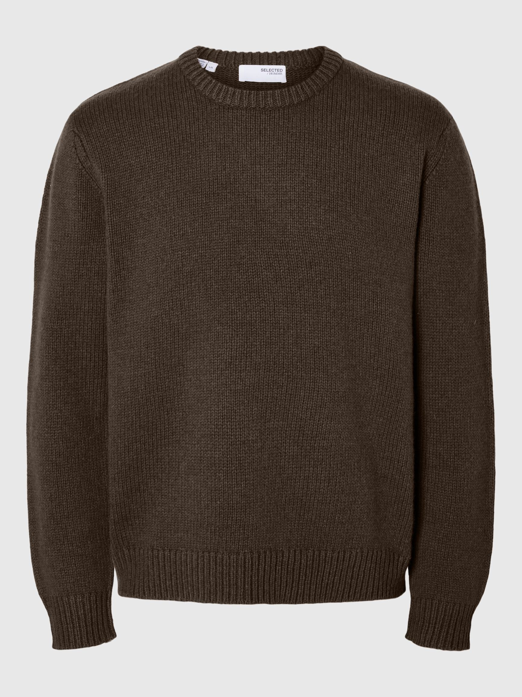 WOOL BLEND RELAXED FIT JUMPER, Demitasse, highres