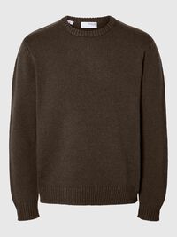 WOOL BLEND RELAXED FIT JUMPER, Demitasse, highres
