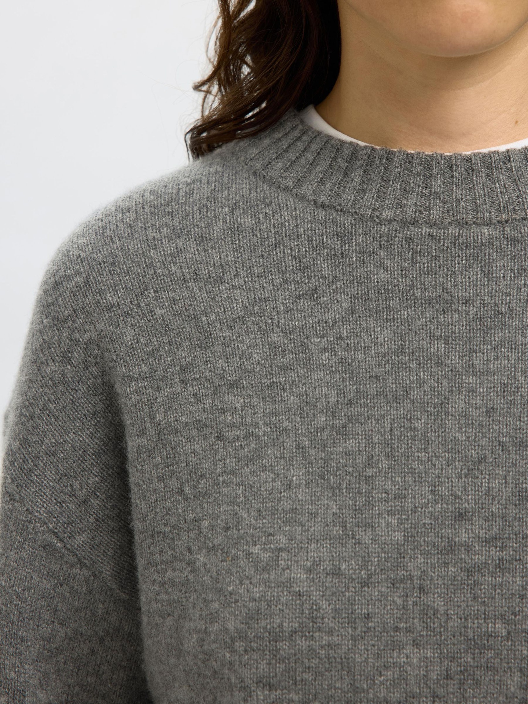 WOLL-KASCHMIR-MIX PULLOVER, Medium Grey Melange, highres