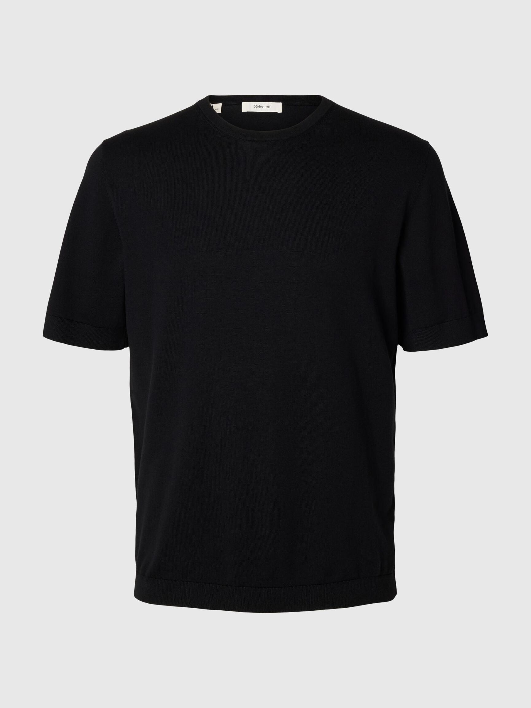COTON T-SHIRT, Black, highres