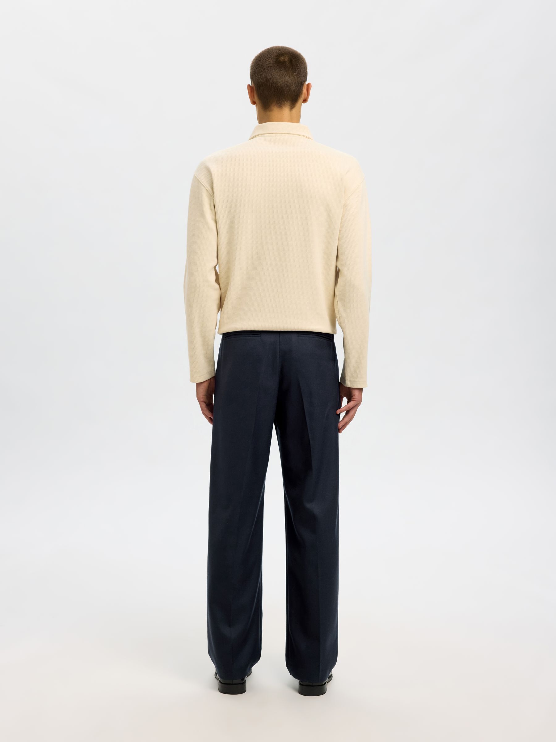 WOLLMIX LOOSE FIT HOSEN, Dark Navy, highres