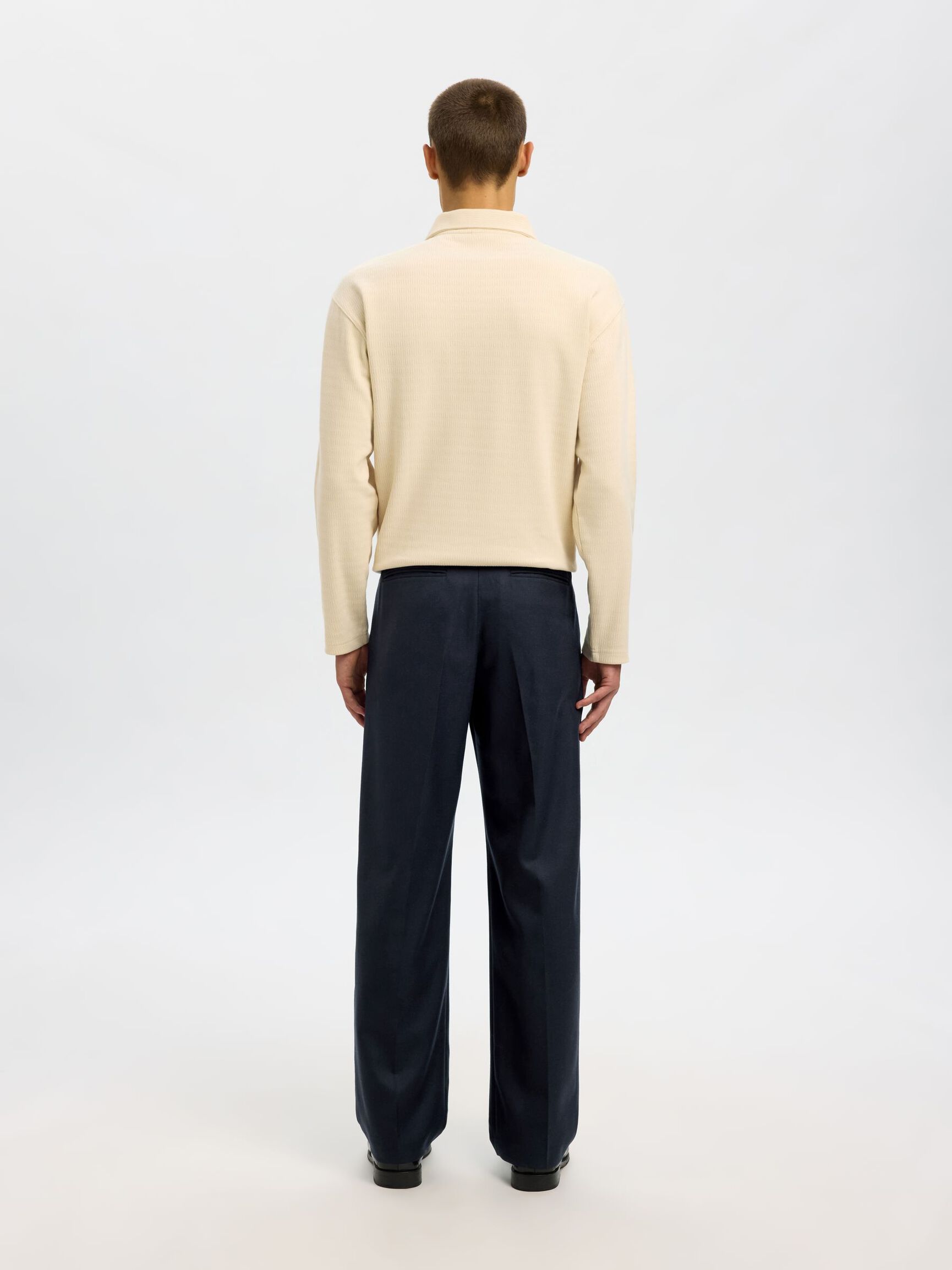 WOLLMIX LOOSE FIT HOSEN, Dark Navy, highres