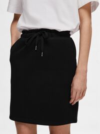 JERSEY MINI SKIRT, Black, highres
