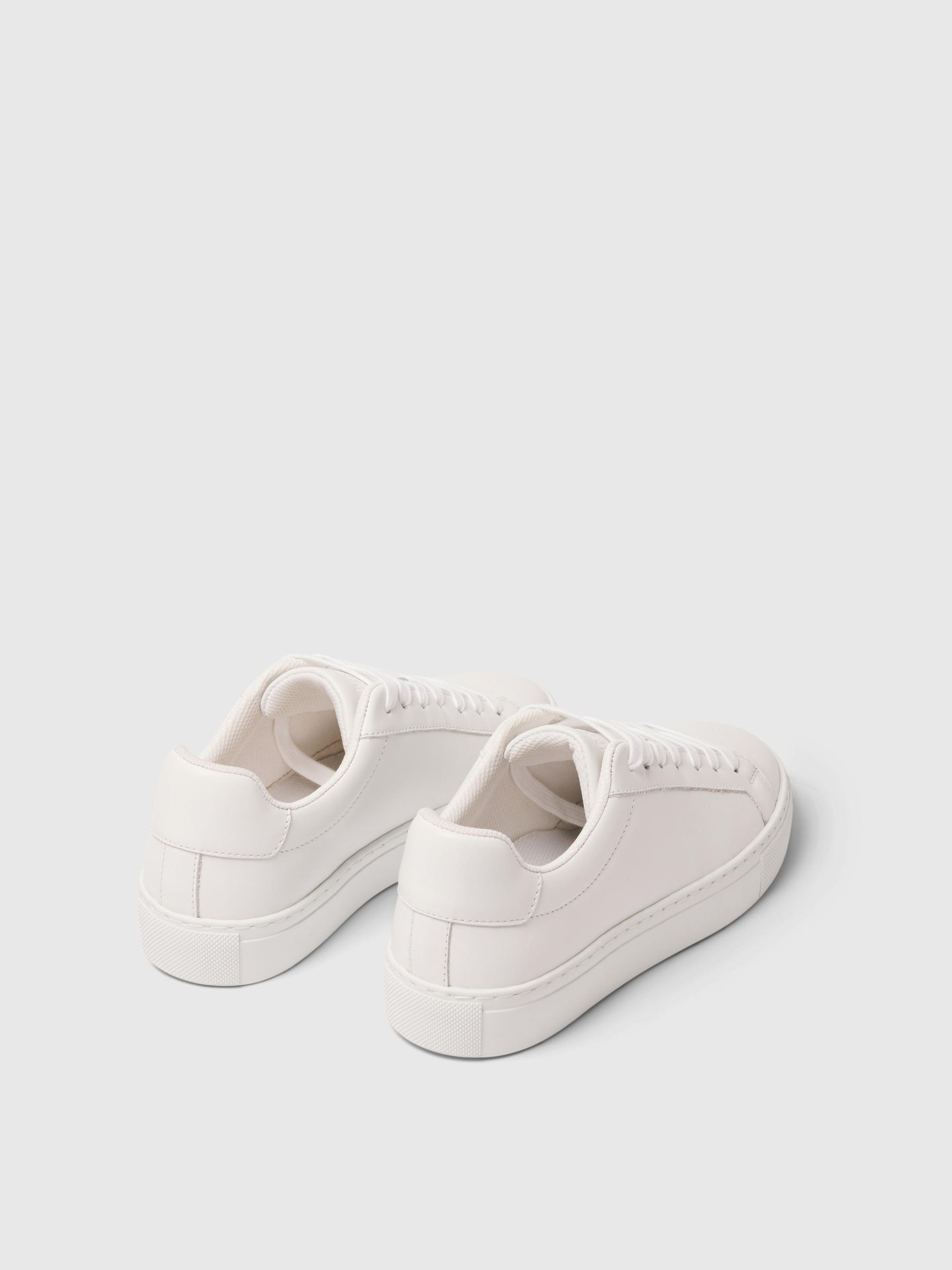 LÆDER SNEAKERS, White, highres