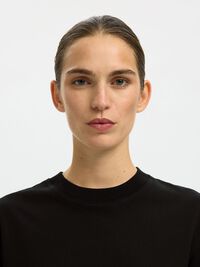 MOCK-NECK T-SHIRT, Black, highres