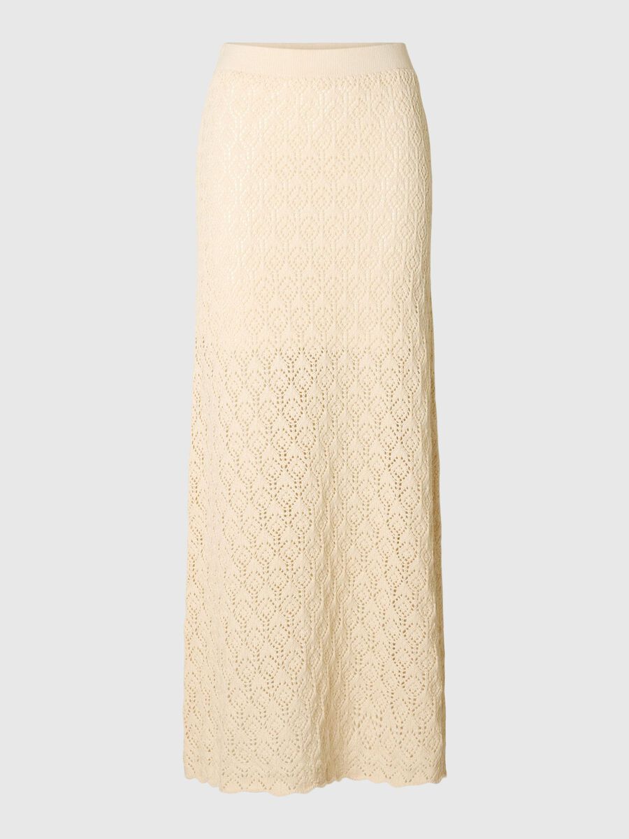 Selected GEBREIDE MAXI ROK, Birch, highres - 16097230_Birch_001.jpg
